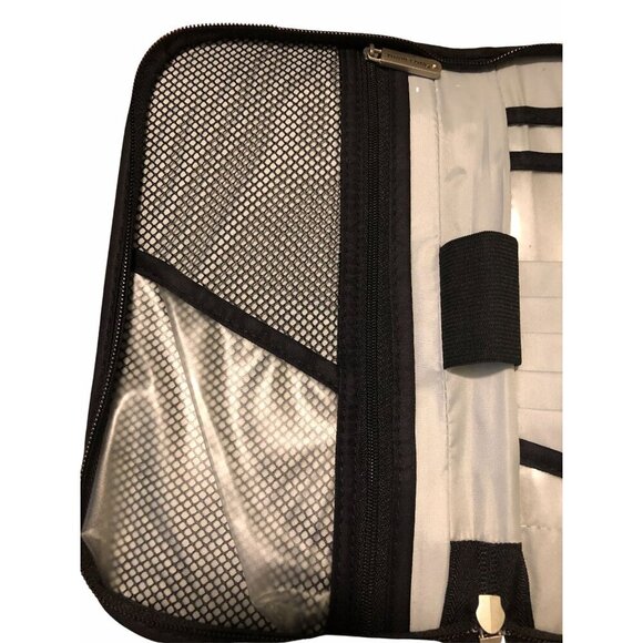 Travelon Womens Black Zip Travel Organizer Wallet With Card Slots & Mesh Pockets - Picture 5 of 5